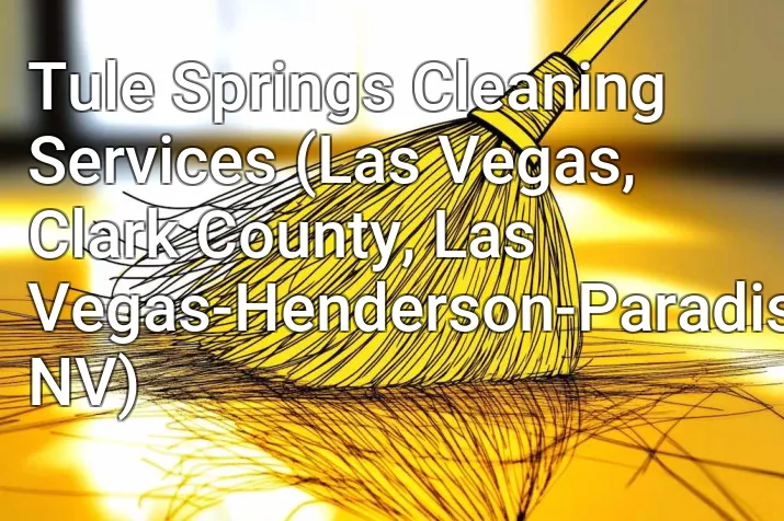 Tule Springs Cleaning Services (Las Vegas, Clark County, Las Vegas-Henderson-Paradise, NV)