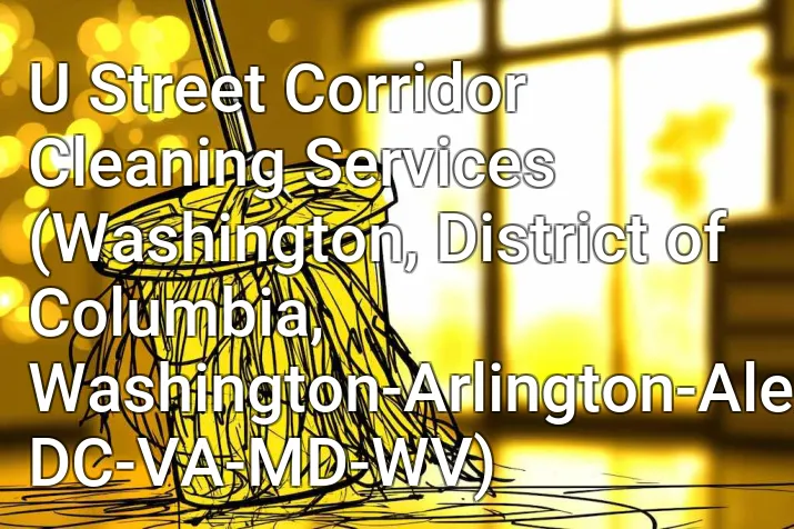 U Street Corridor Cleaning Services (Washington, District of Columbia, Washington-Arlington-Alexandria, DC-VA-MD-WV)