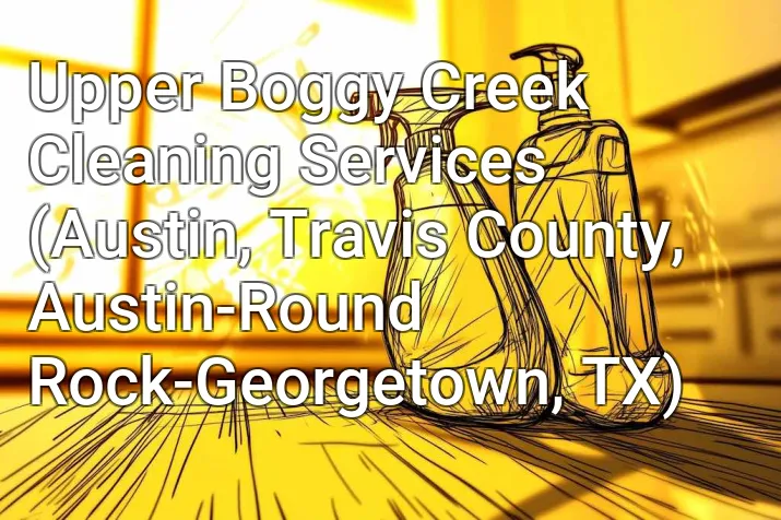 Upper Boggy Creek Cleaning Services (Austin, Travis County, Austin-Round Rock-Georgetown, TX)