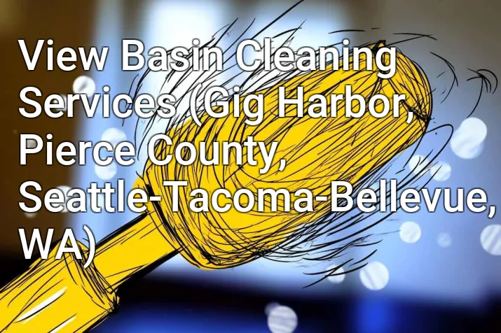 View Basin Cleaning Services (Gig Harbor, Pierce County, Seattle-Tacoma-Bellevue, WA)