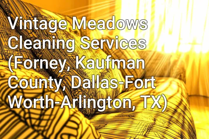 Vintage Meadows Cleaning Services (Forney, Kaufman County, Dallas-Fort Worth-Arlington, TX)