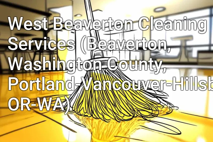 West Beaverton Cleaning Services (Beaverton, Washington County, Portland-Vancouver-Hillsboro, OR-WA)