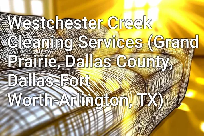 Westchester Creek Cleaning Services (Grand Prairie, Dallas County, Dallas-Fort Worth-Arlington, TX)