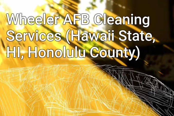 Wheeler AFB Cleaning Services (Hawaii State, HI, Honolulu County)