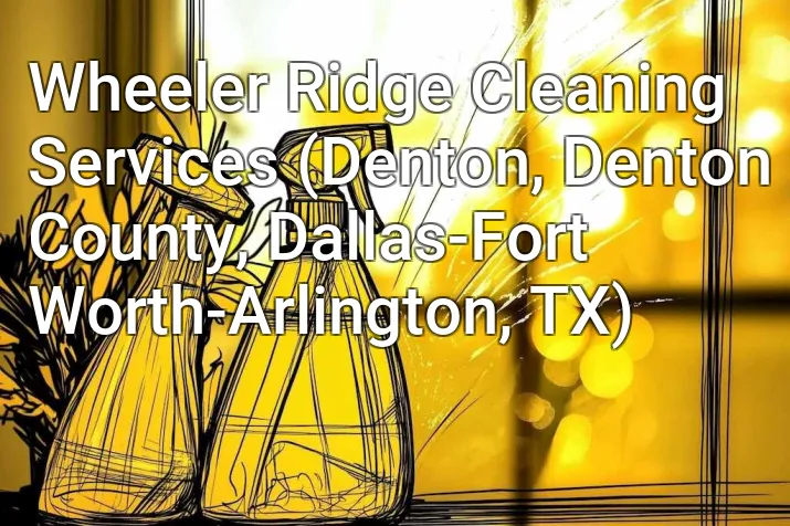 Wheeler Ridge Cleaning Services (Denton, Denton County, Dallas-Fort Worth-Arlington, TX)