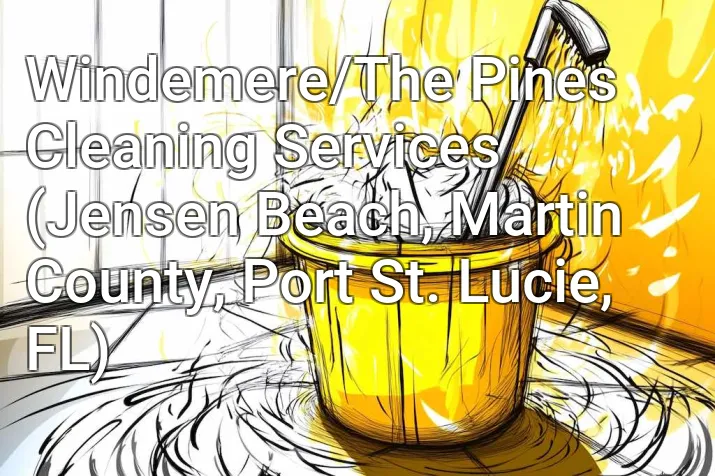 Windemere/The Pines Cleaning Services (Jensen Beach, Martin County, Port St. Lucie, FL)