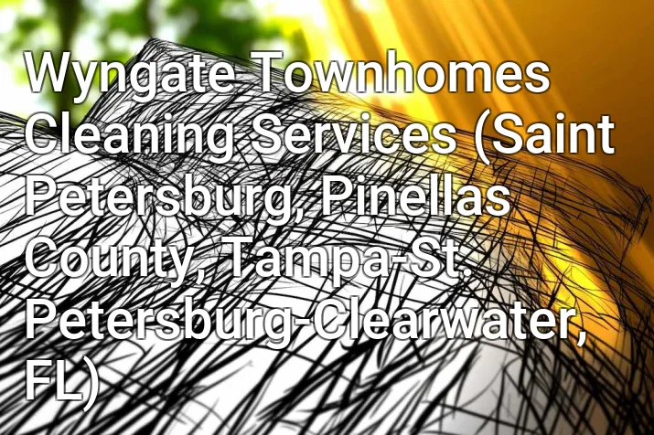 Wyngate Townhomes Cleaning Services (Saint Petersburg, Pinellas County, Tampa-St. Petersburg-Clearwater, FL)