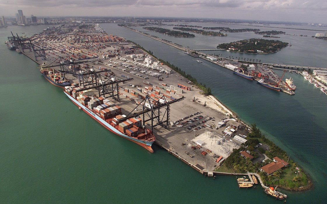 Aerial photograph of the Port of Miami Container Port